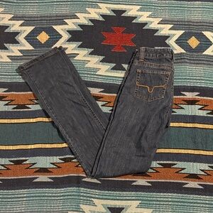 Kimes Ranch Dark Blue Jeans with Orange Accents